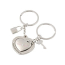 1 Pair Awesome Love Heart Lock Key*Chain Ring Keyring Keyfob Lover Couples 3C