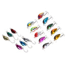 6pcs Fishing Spinner Spoon Lures and 10pcs Hard Fishing Lures Crankbaits