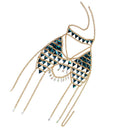 Boho Hollow Crystal Bra Body Chain Bling Bikini Chains Sexy Body Jewelry for
