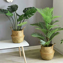 20cm Seagrass Wicker Basket Foldable Plant Pot Nursery Laundry Storage Bag Decor