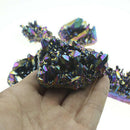 Natural Quartz Crystal Rainbow Titanium Cluster Mineral Specimen Healing Stone//