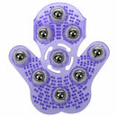 Metal Rolling Ball Massage Full Body Beauty Massager Glove Purple N3V5