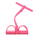 Rally Fitness Sit-Up Pedal Pull Rope Four Tube Puller Training Band (Pink)
