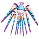 Mermaid Fishtail Makeup Brush Set Eye Shadow Eyeliner Foundation Foundation