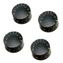 4pcs Electric Guitar Knob Cap Guitar Volume Tone Button for EPI LP (Black)