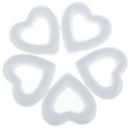 5PCS DIY White Heart Polystyrene Styrofoam Foam Ball For Christmas Ornaments JR