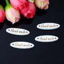 20 in Set Oval Shape Wood Buttons for Sewing Hand Made Letter Craft.Scrap Dgrl