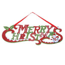 Glitter Merry Christmas Alphabet Cards Hanging Christmas Tree Decor(02)