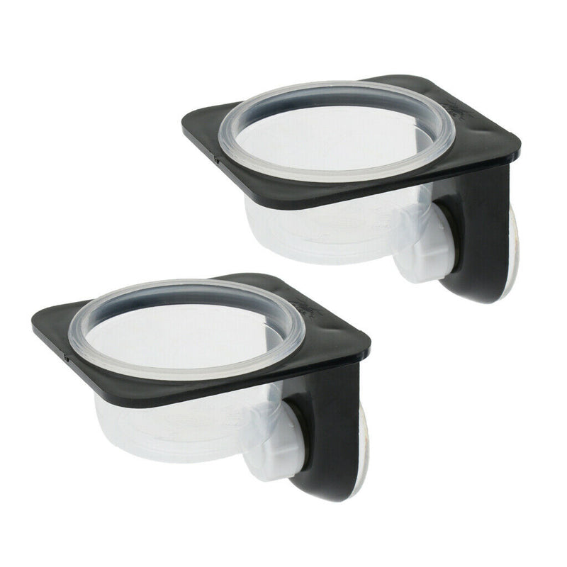 2pcs Durable Reptiles Lizard Suction Cup Feeder Food Water Bowl Breeding