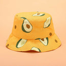 Small Fresh Literary Avocado Fisherman Hat Unisex Summer Outdoor Travel Vis