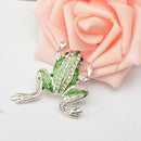 Cute Frog Shape Rhinestone Brooch Pins Clip Animal Jewelry Party Decor