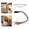 3.5mm Headphone Mic Audio Y Splitter Cable Audio Microphone For Speak Jack P3Y2