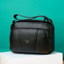 Washed PU Crossbody Bag Large Capacity Mother Elegant Zipper Shoulder Pouch