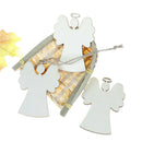 10pcs Wooden Angel Shaped Pendants Christmas Party Decor Hanging OrnamentsXP FT