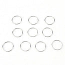 10x Steel Keyring Split Key Rings Nickel Hoop Ring Nickel Plated Steel Loop Chic
