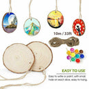 30Pcs Natural Wood Slices Pieces Christmas Tree Ornaments DIY Craft C3C2