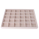 30 Grids Velvet Jewelry Display Tray Organizer Holder Storage Case Showcase