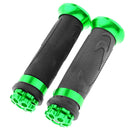 Pair Motorcycle ATV Dirt Bike Handle Bar Hand End Grips Green 135x42x42mm
