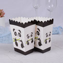 6pcs Panda Party Popcorn Box Happy Birthday Party Candy Boxes for Kids Gifts JR