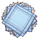 Pack 12x Cotton Mens Handkerchiefs 38cmx38cm Square Super Soft & Washable