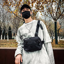 Fashion Hip Hop Chest Bag Unisex Oxford Fanny Pouch Crossbody Pack (Black) A