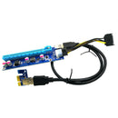 60cm USB3.0 PCI-E Express 1x To 16x Extender Riser Card Adapter SATA 6 Pin Cable