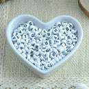 200pcs Lot Mini Acrylic Alphabet Letter Coin Round Flat Loose Spacer Beads I1D0