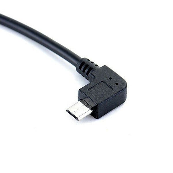 Left Angle 90 Degree Micro USB to Type-c Cable Converter OTG Adapter Data Cor -Q