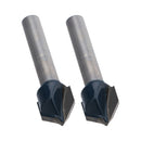 2x Router CNC Engraving V Groove 1/4'' X1/2'' X 90Degree Woodworking Cutter