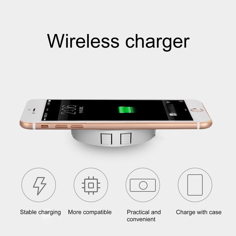 10W Embedded Desktop Qi Wireless Fast Charging Charger for Home Office Welcome