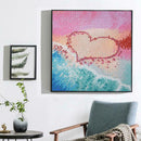 5D DIY Full Drill Square Diamond Painting Love Beach Cross Stitch Embroider