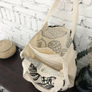 Chic Large Capacity Three-Grid Shoulder Bag Basic Simple Summer Printed Can