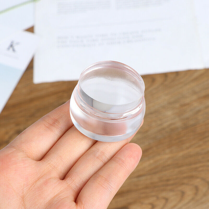 Matte Nail Art Stamper Scraper Cap Silicone Jelly Nail Stamp Stamping Nail To Gw