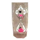 3 Mins Hourglass Hour Glass Sand Timer Kids Learning Clock Home Decor Pink #