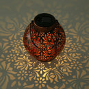 Retro Solar LED Lamp Garden Iron Hanging Lantern Landscape Light (A Copper)