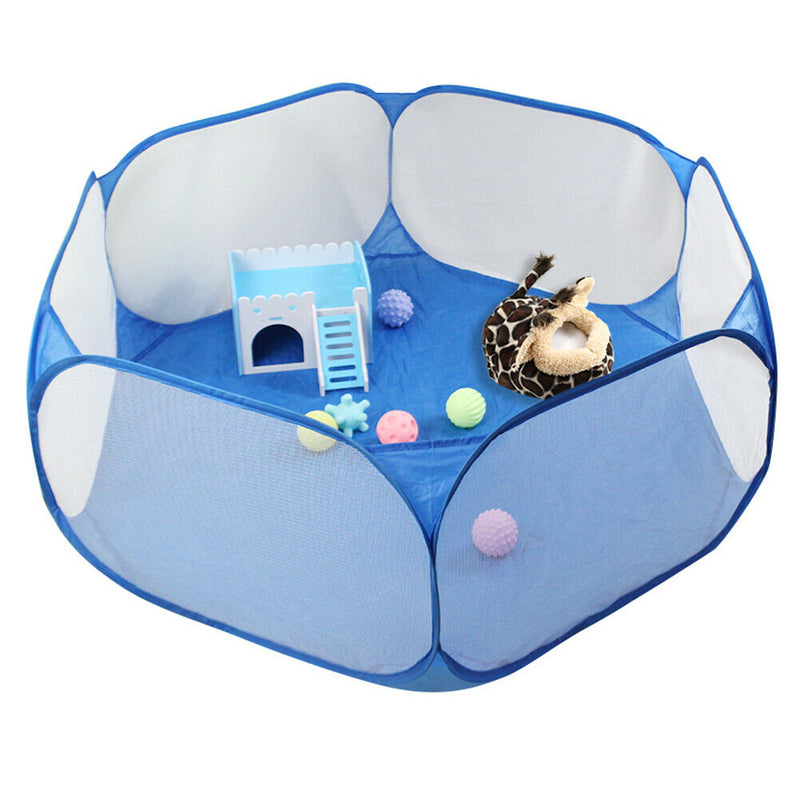 Foldable Pet Fence Game Safe Playpen Animal Cage for Hamster Guinea Pig