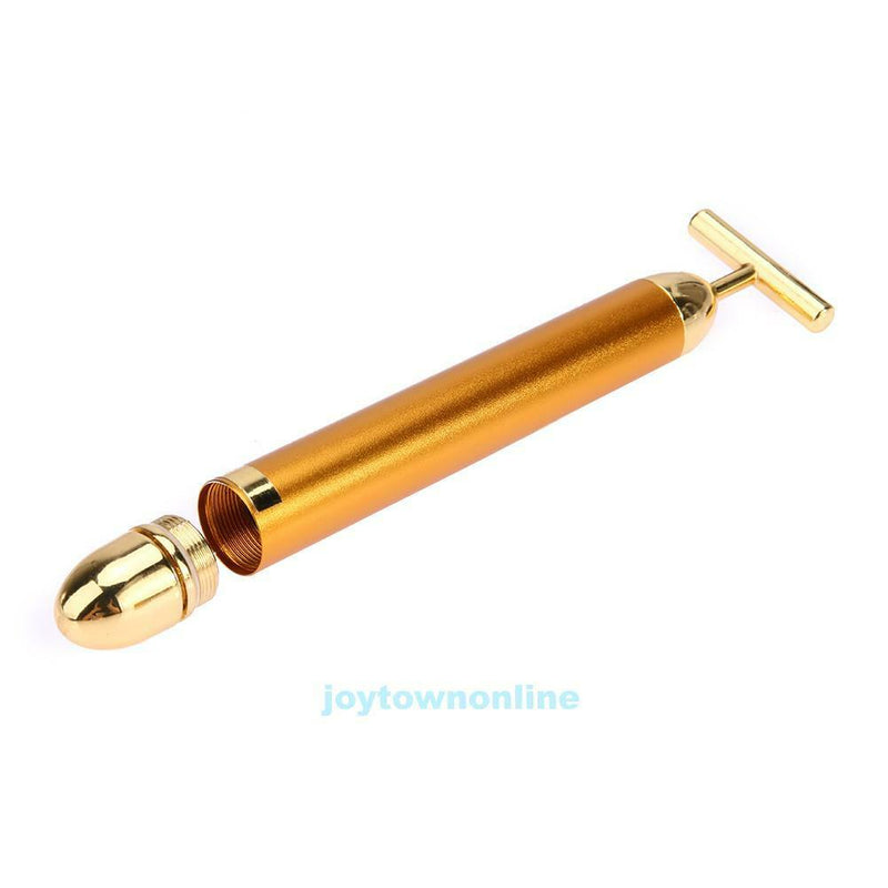 Electric Vibration Face Massager Skin Care Bar Portable T Shape Beauty Device