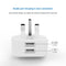 Portable Dual 2 Port USB Charger UK Plug 2.4A+1A Phone Travel Wall Adapter