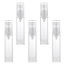 5pcs Empty Airless Pump Bottle 10ML Refillable Air Pump Bottles Travel Fine Mist