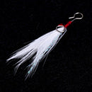 10Pcs Freshwater Feather Fishing Lures Hooks Treble Minnow Crankbaits Tackle New