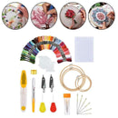 Professional Embroidery Tool Set 50 Color Embroidery Thread&Embroidery Circles