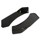 Universal Car Front Bumper Lip Splitter Spoiler Glossy Black Left+Right A