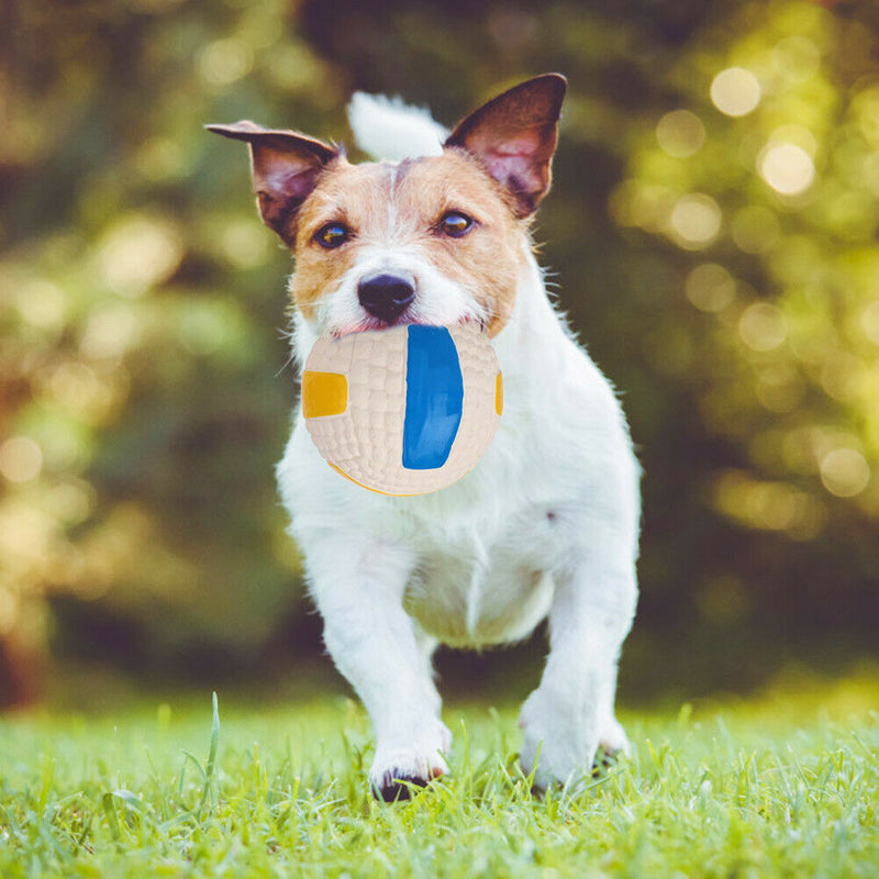 Pet Latex Squeak Sound Molar Ball Dog Interactive Chew Toys (Volleyball) A