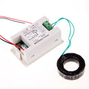 AC Digital Ammeter Voltmeter LCD Panel Amp Volt Meter 100A 300V White