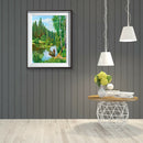 5D DIY Diamond Painting Forest Lake Full Drill Natural Landscape Embroidery