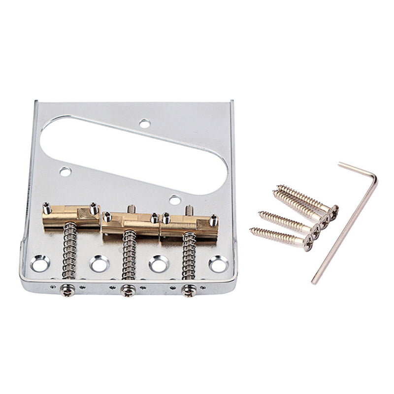 Chrome Bridge Compensated Brass Saddles Cut-Down Sides for TL Electric Guitar