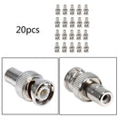 20Pcs BNC Male to AV RCA Female Coax Coaxial Connector Adapter for CCTV Camera