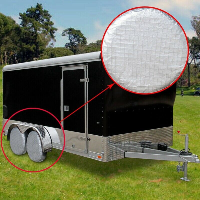 Car Tire Cover Waterproof Aluminum Film Tire Sun Protection Cover Tire Scra G6K5