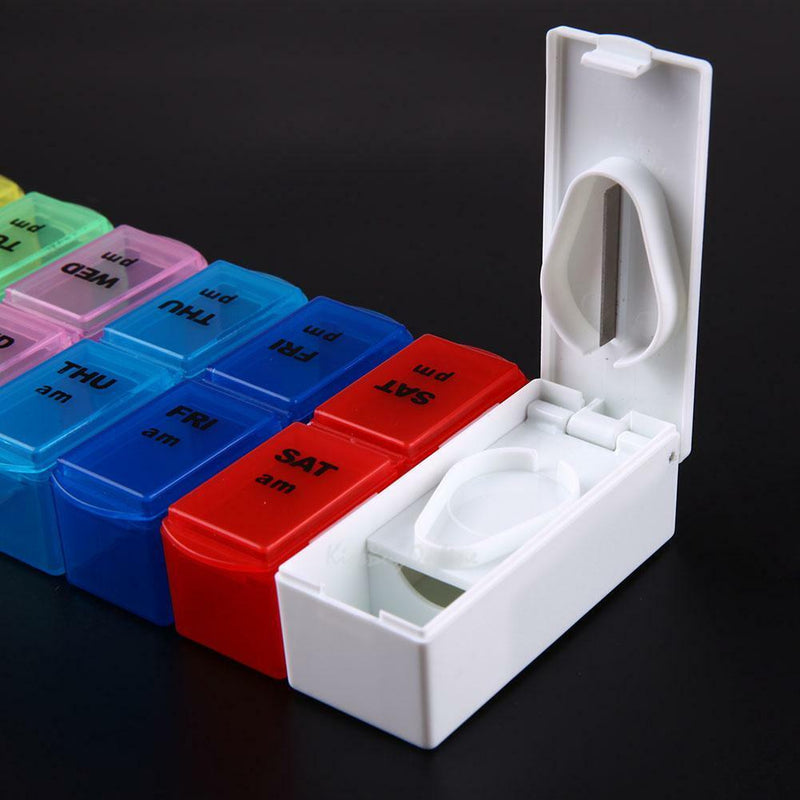 Medicine Pill Tablet Box Case Dispenser 7 Day Holder Container Organizer Storage