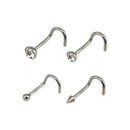 14Pcs/Set Rhinestone Nose Studs Hoop C Shape Ring Bone Bar Pin Piercing JewelrMO